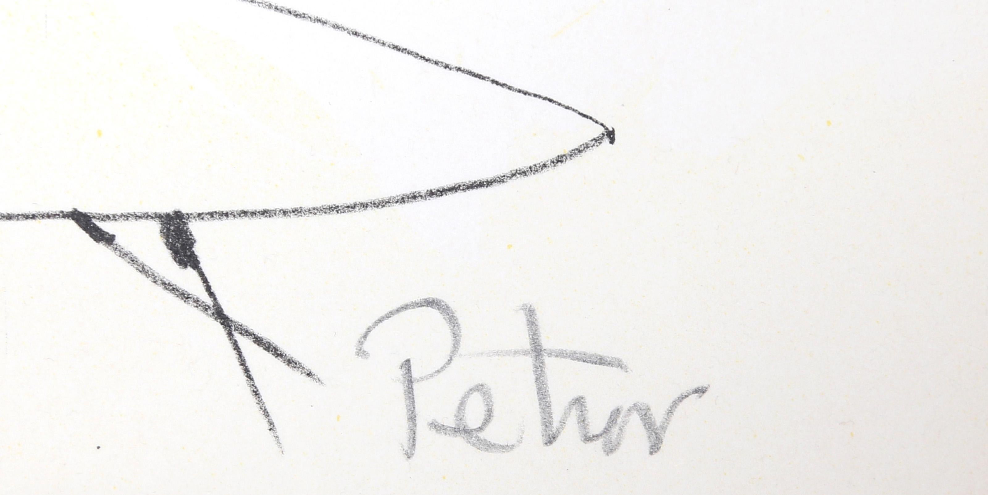 Futuristic Cityscape II, Abstract Lithograph by Dimitri Petrov For Sale 2