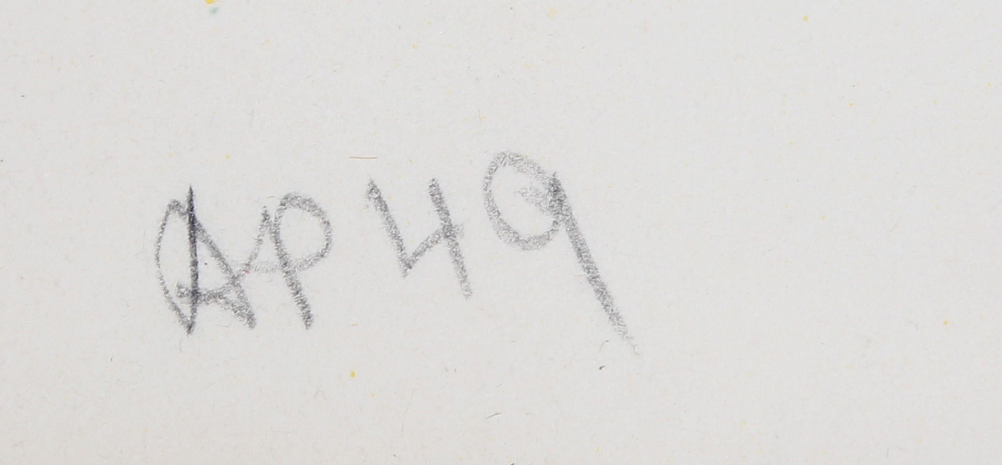 Futuristic Cityscape III, Abstract Lithograph by Dimitri Petrov For Sale 1