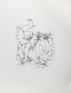 Mythical Creatures VI, Surrealist Etching by Dimitri Petrov