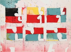 Six Rectangles, Abstract Lithograph by Dimitri Petrov