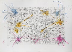 This is Not an Idea...Martyrs..., Surrealist Etching and Watercolor by Petrov