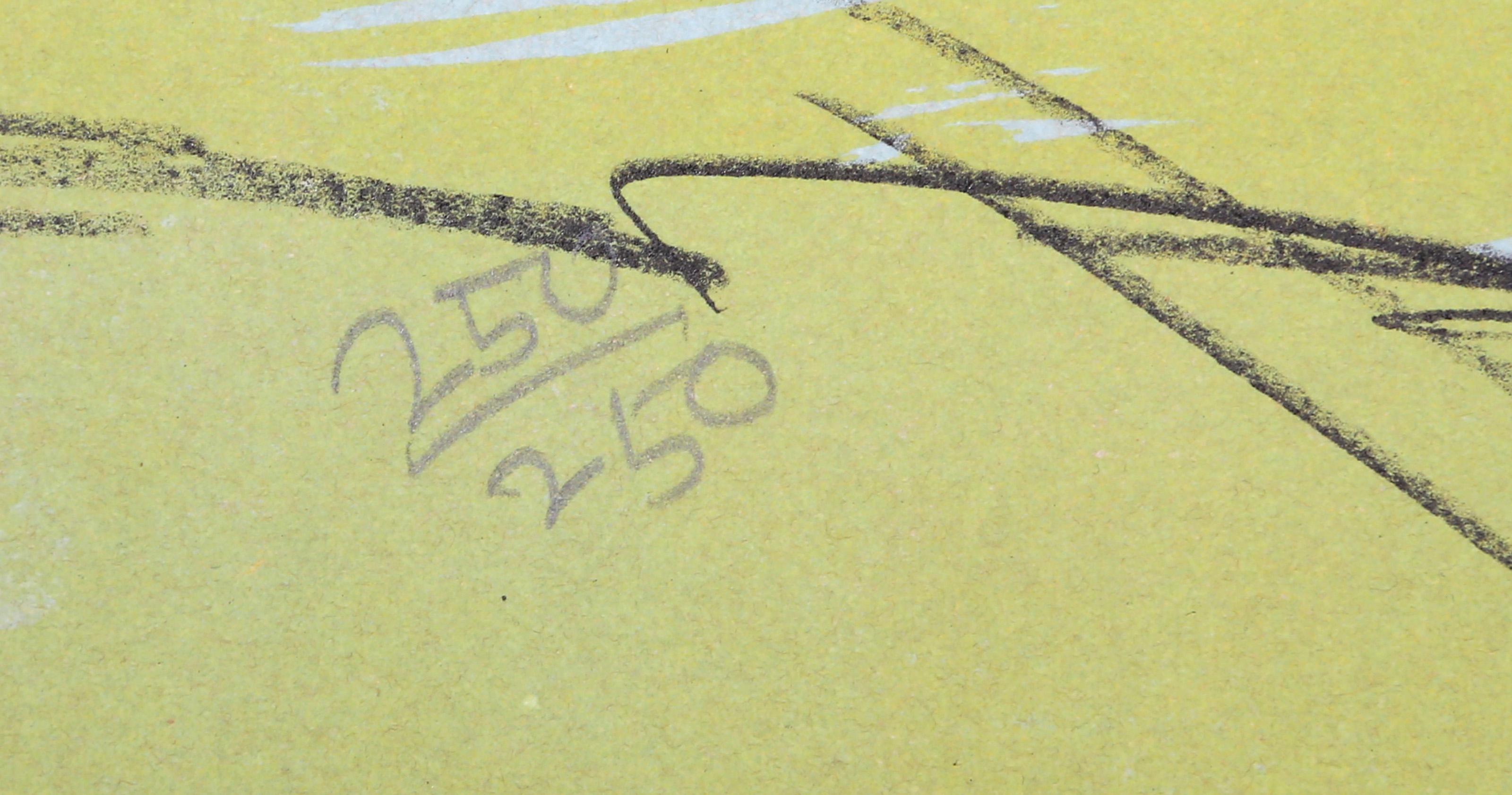 Walking Figure, Abstract Lithograph by Dimitri Petrov For Sale 1