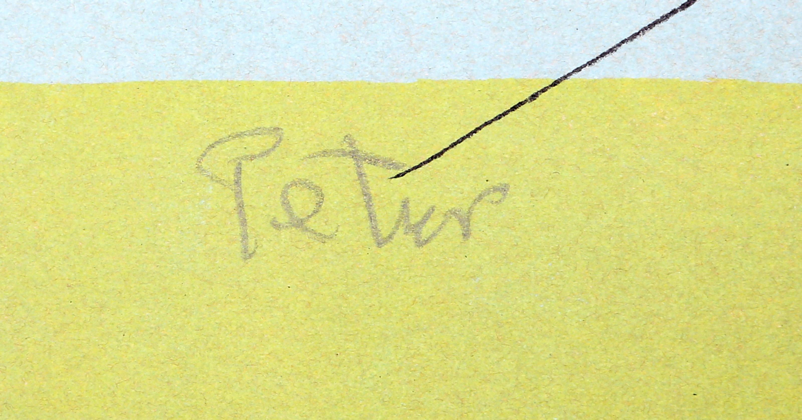 Walking Figure, Abstract Lithograph by Dimitri Petrov For Sale 2