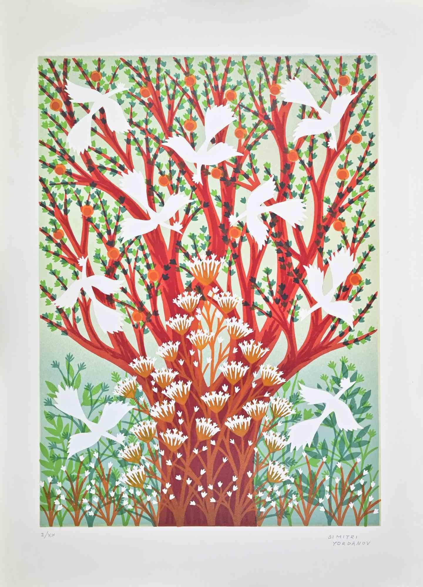 Sérigraphie sur bois, signée à la main, tirage limité à 20 exemplaires, œuvre contemporaine, années 1970