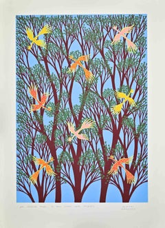 Árboles de la Vida - Serigrafía de D. Yordanov - Años 70