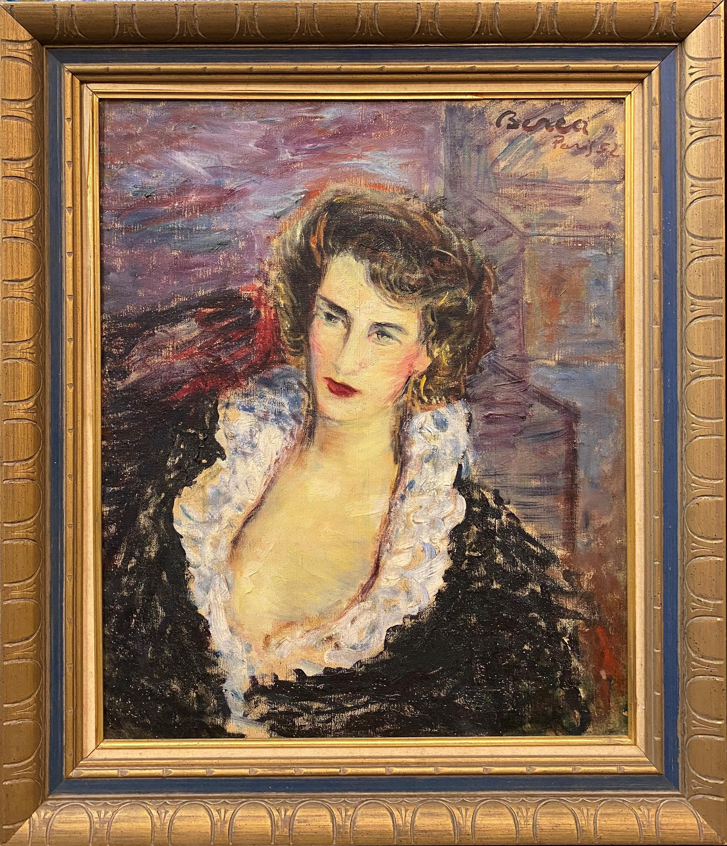 Dimitrie Berea - Portrait of a Lady, Paris 1952 at 1stDibs