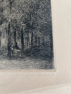 Promenade Danis Le Parc Etching, Modern Style, Signed, 10/25