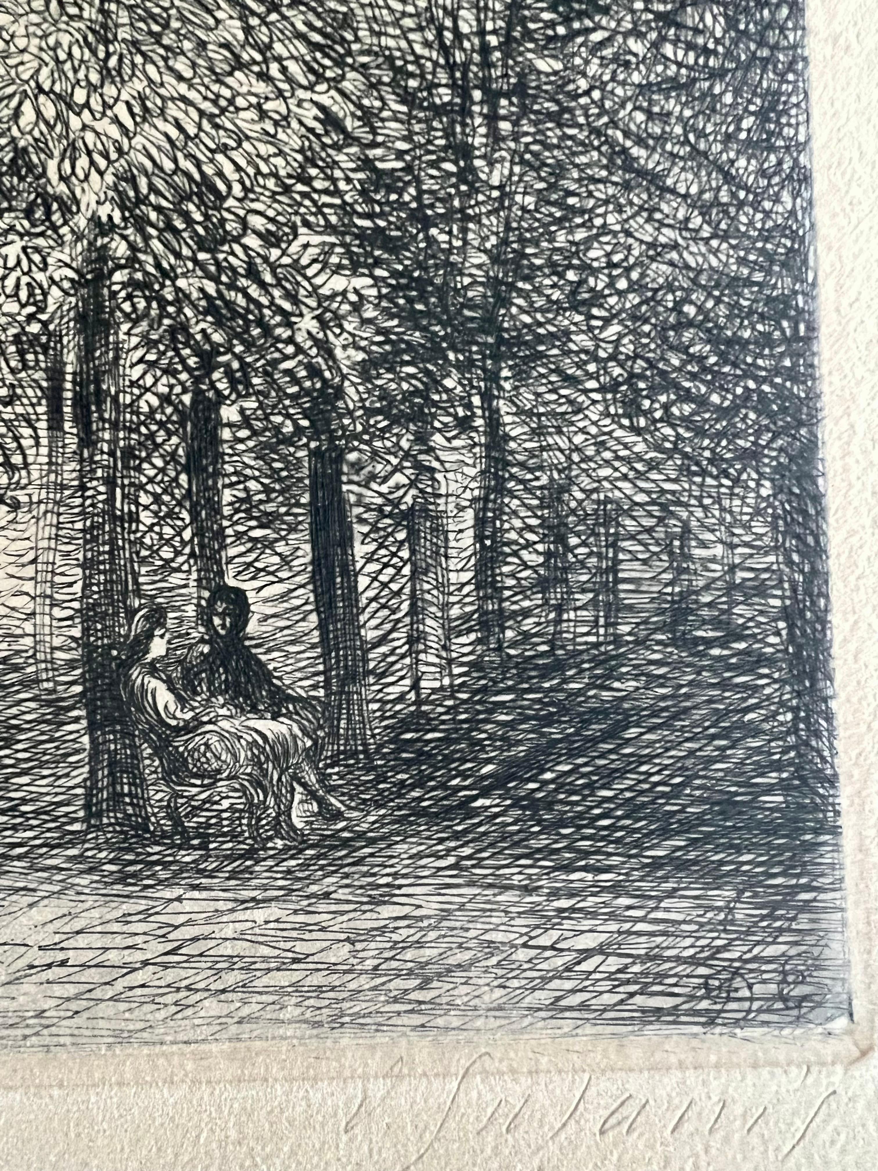 This etching by Dimitrios Galanis , Greek early 20th century artist is part of my private collection and there is only one available. Dimitrios Galanis was a good friend of Picasso. He exhibited alongside major artists of modern art such as Matisse,