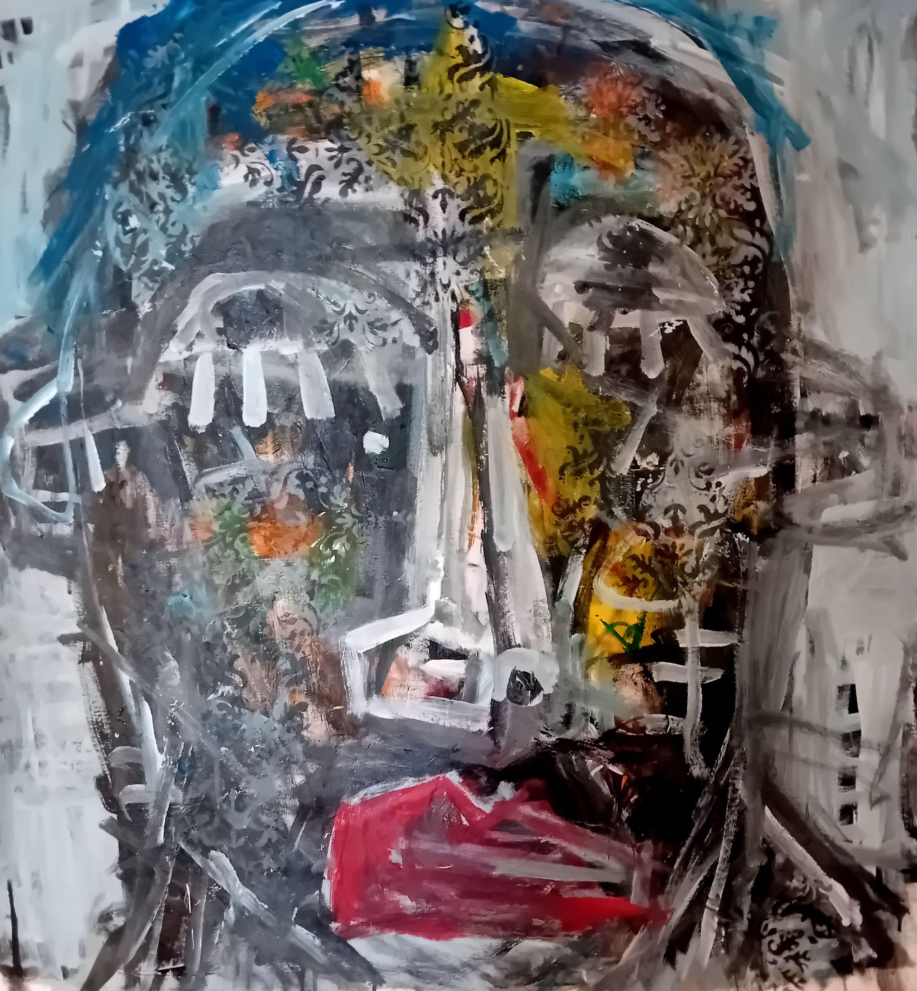 Abstract Painting Dimitris Pavlopoulos - Amigo 7, peinture, acrylique sur toile