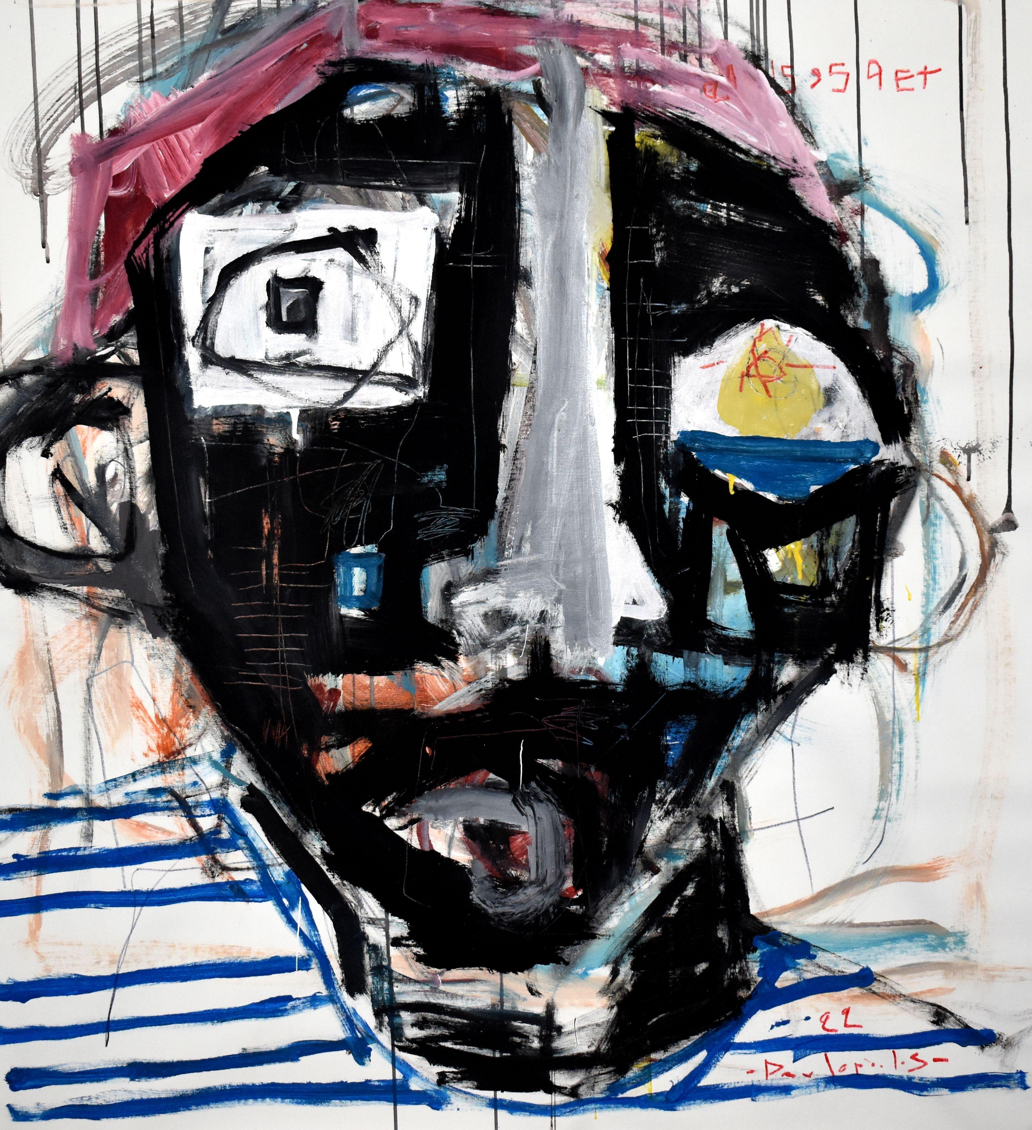 anonimo # 15, Gemälde, Acryl auf Leinwand – Painting von Dimitris Pavlopoulos
