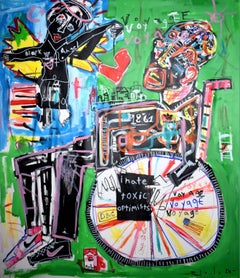 Ángel negro, Pintura, Acrílico sobre lienzo