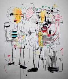 immigrantes, Gemälde, Acryl auf Leinwand