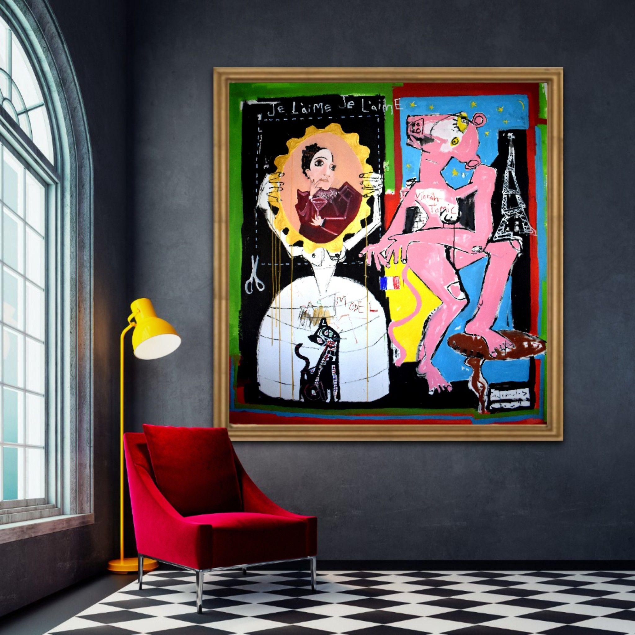 Je lâEaime, je lâEaime, Gemälde, Acryl auf Leinwand (Abstrakter Expressionismus), Painting, von Dimitris Pavlopoulos
