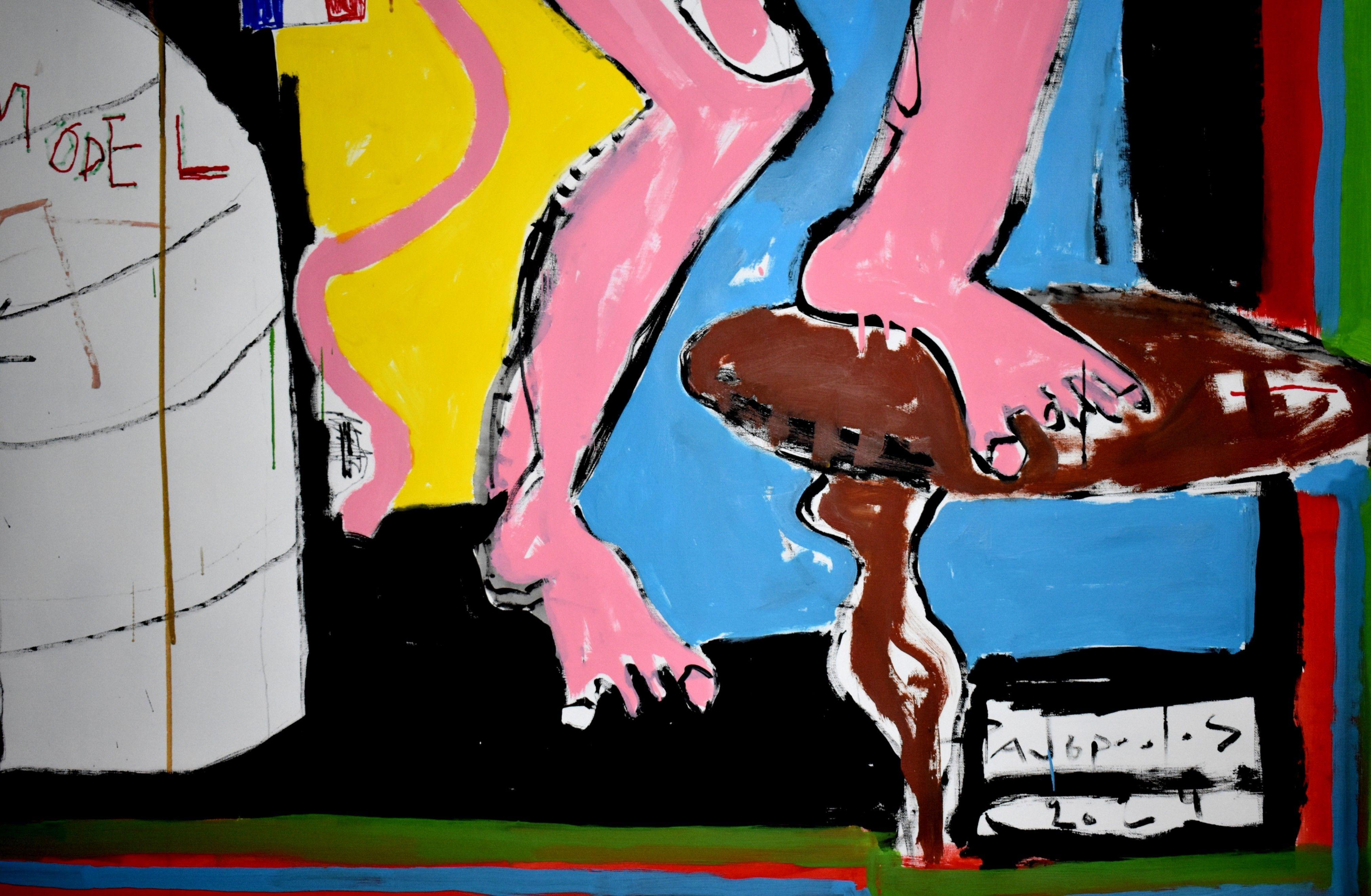 Je lâEaime, je lâEaime, Gemälde, Acryl auf Leinwand im Angebot 2