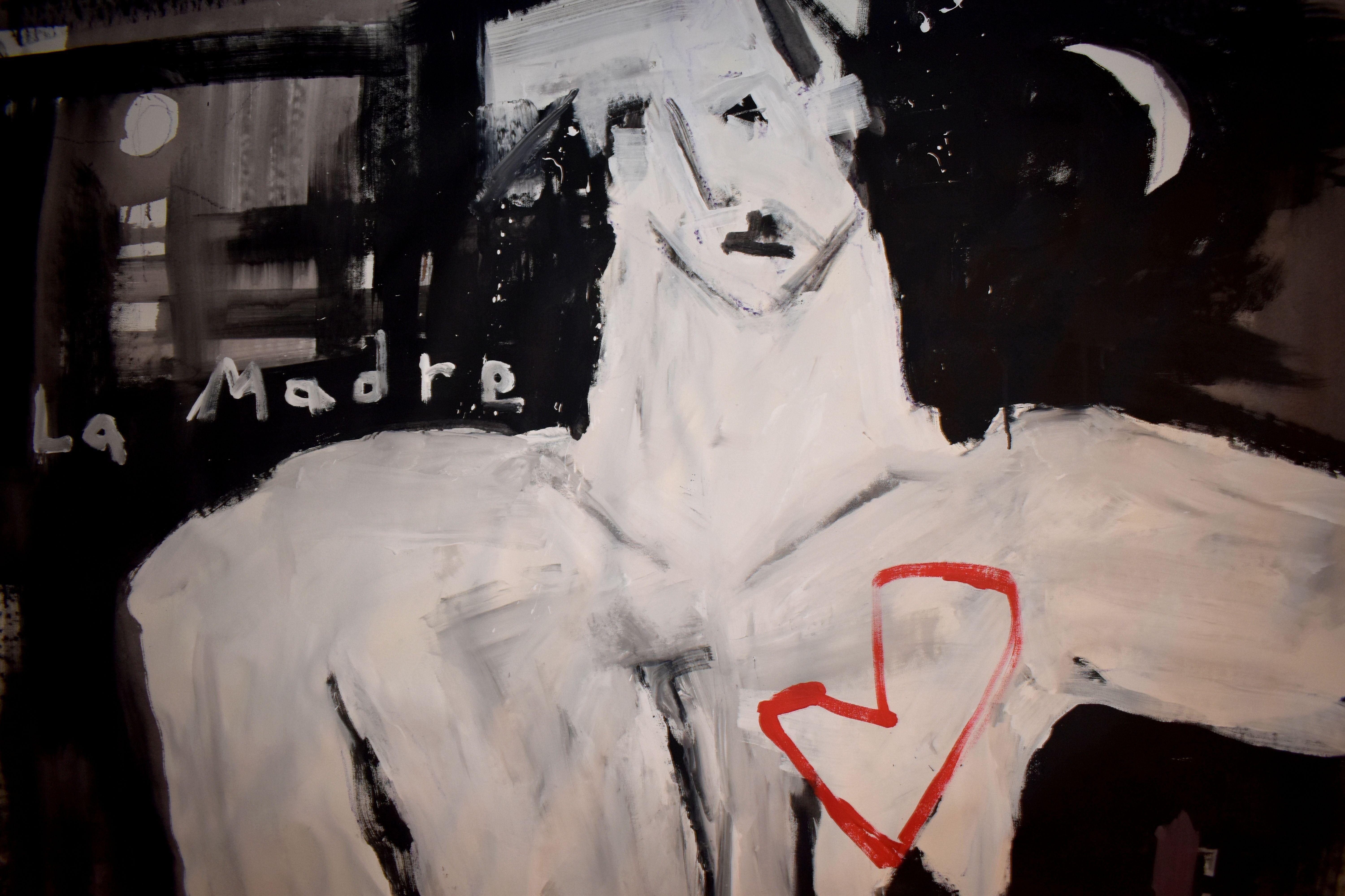 La madre, Pintura, Acrílico sobre lienzo - Painting de Dimitris Pavlopoulos