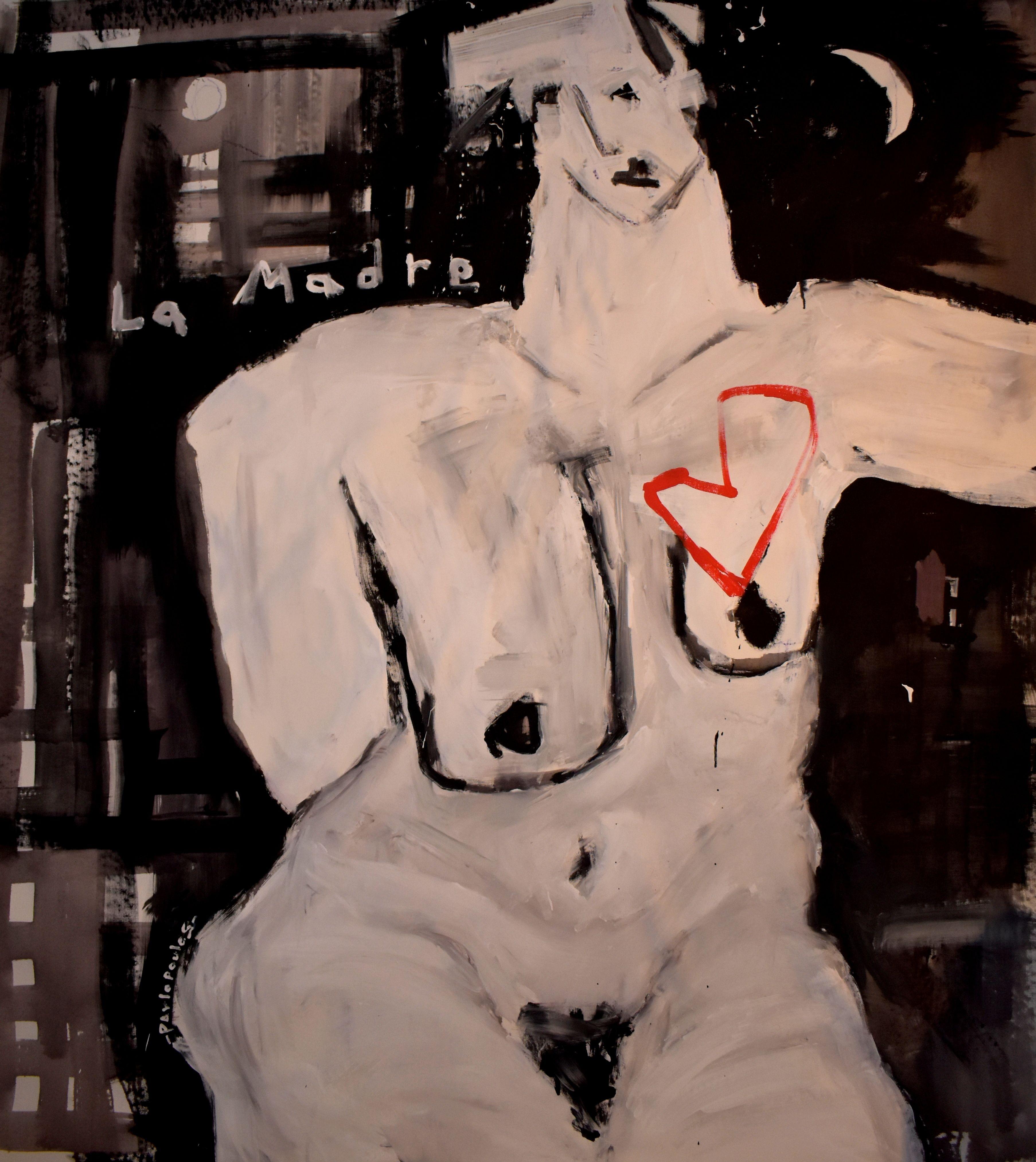Abstract Painting de Dimitris Pavlopoulos - La madre, Pintura, Acrílico sobre lienzo