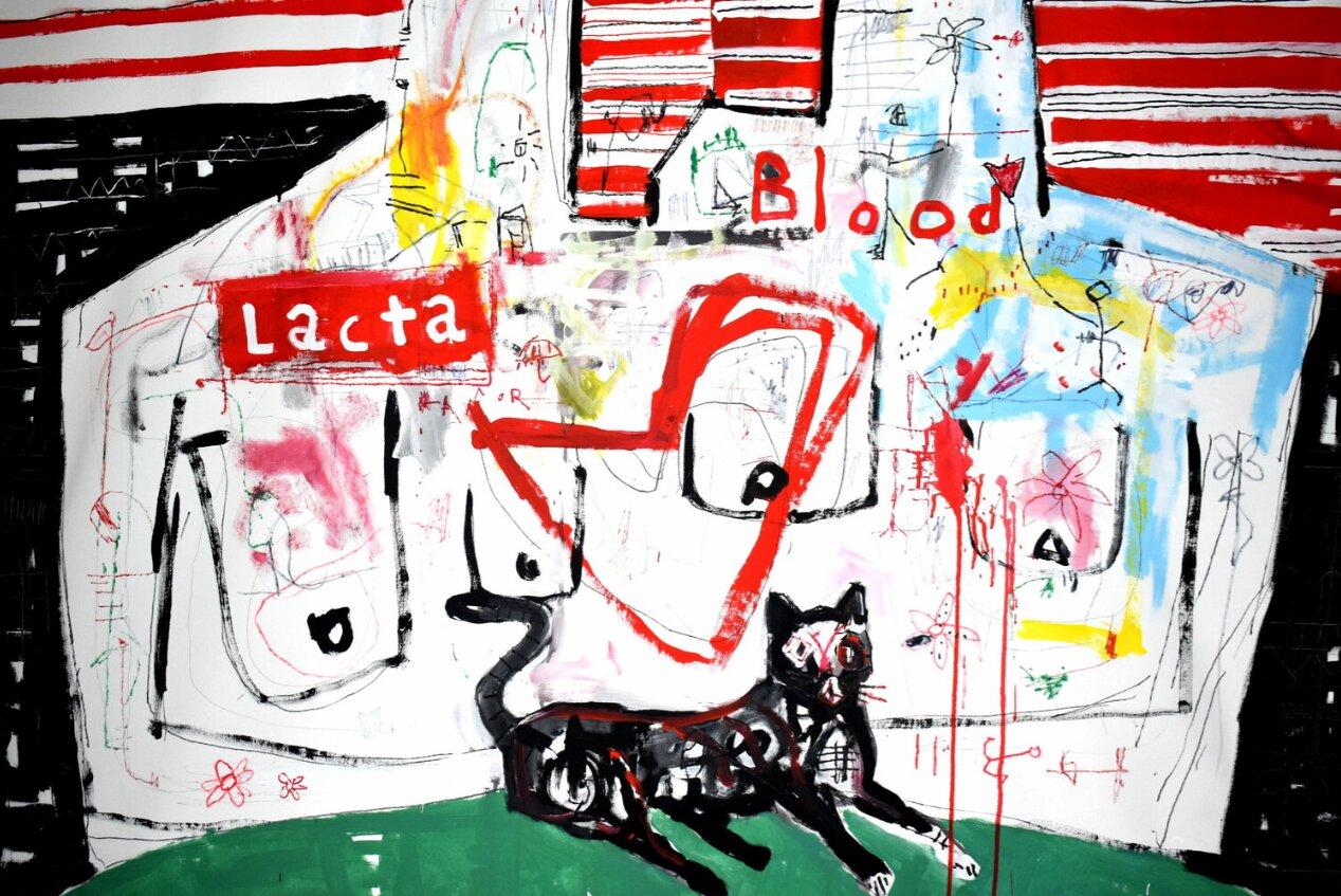 Lacta blood, Painting, Acrylic on Canvas For Sale 1
