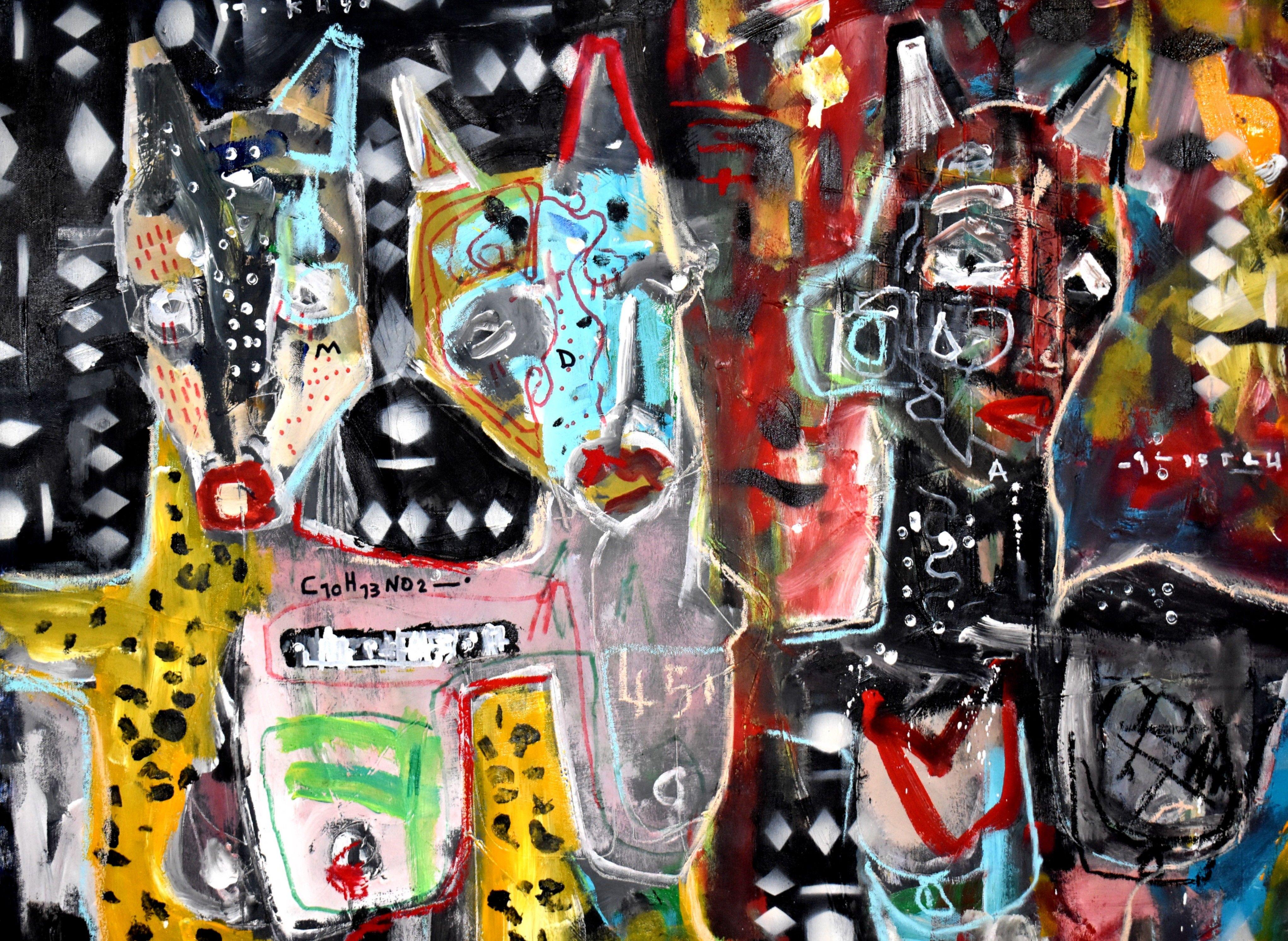 MDA, Gemälde, Acryl auf Leinwand (Abstrakter Expressionismus), Painting, von Dimitris Pavlopoulos