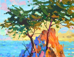 Lonely pines 2, Gemälde, Acryl auf Leinwand