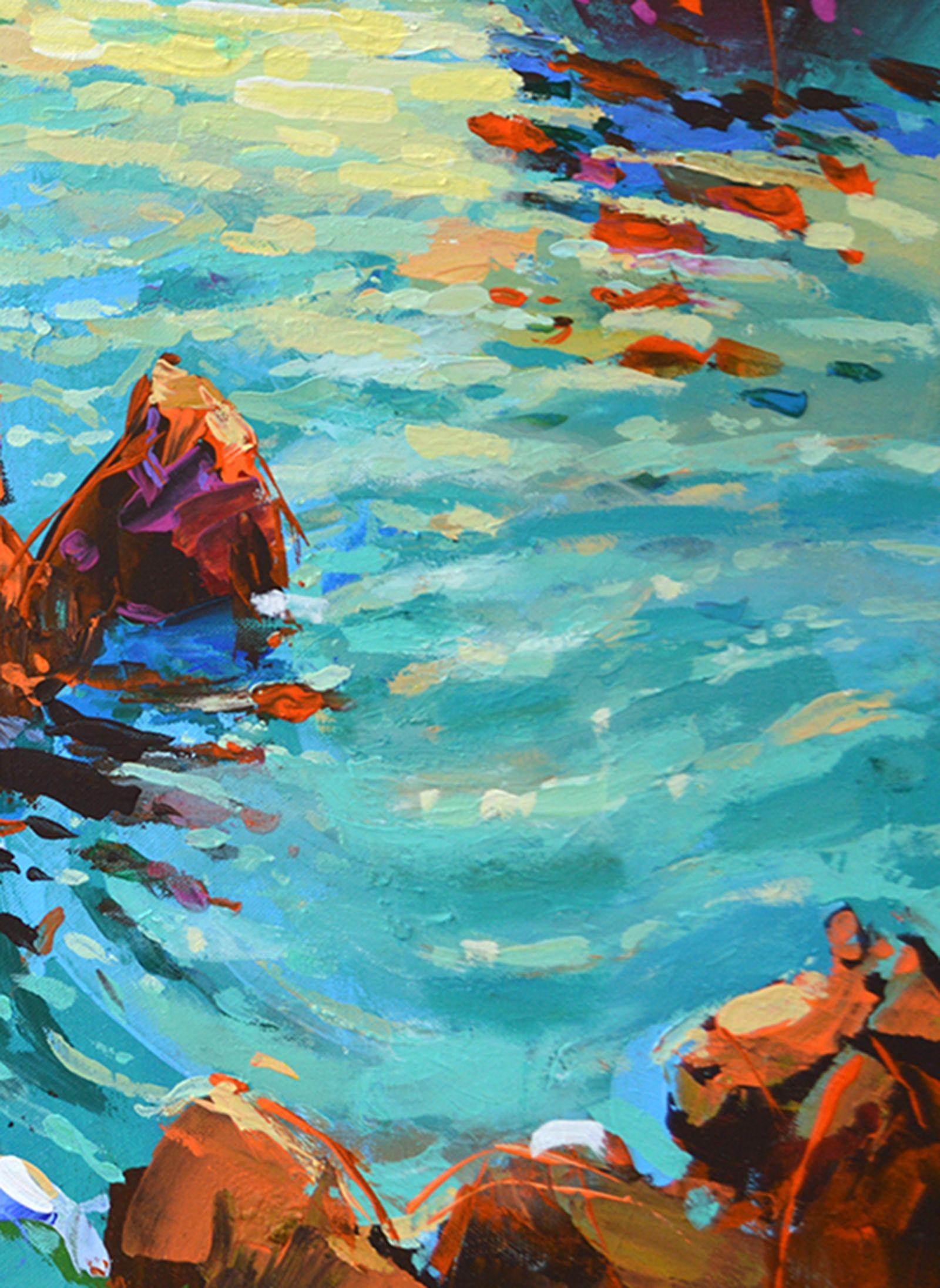 Lonely pines 2, Gemälde, Acryl auf Leinwand im Angebot 1