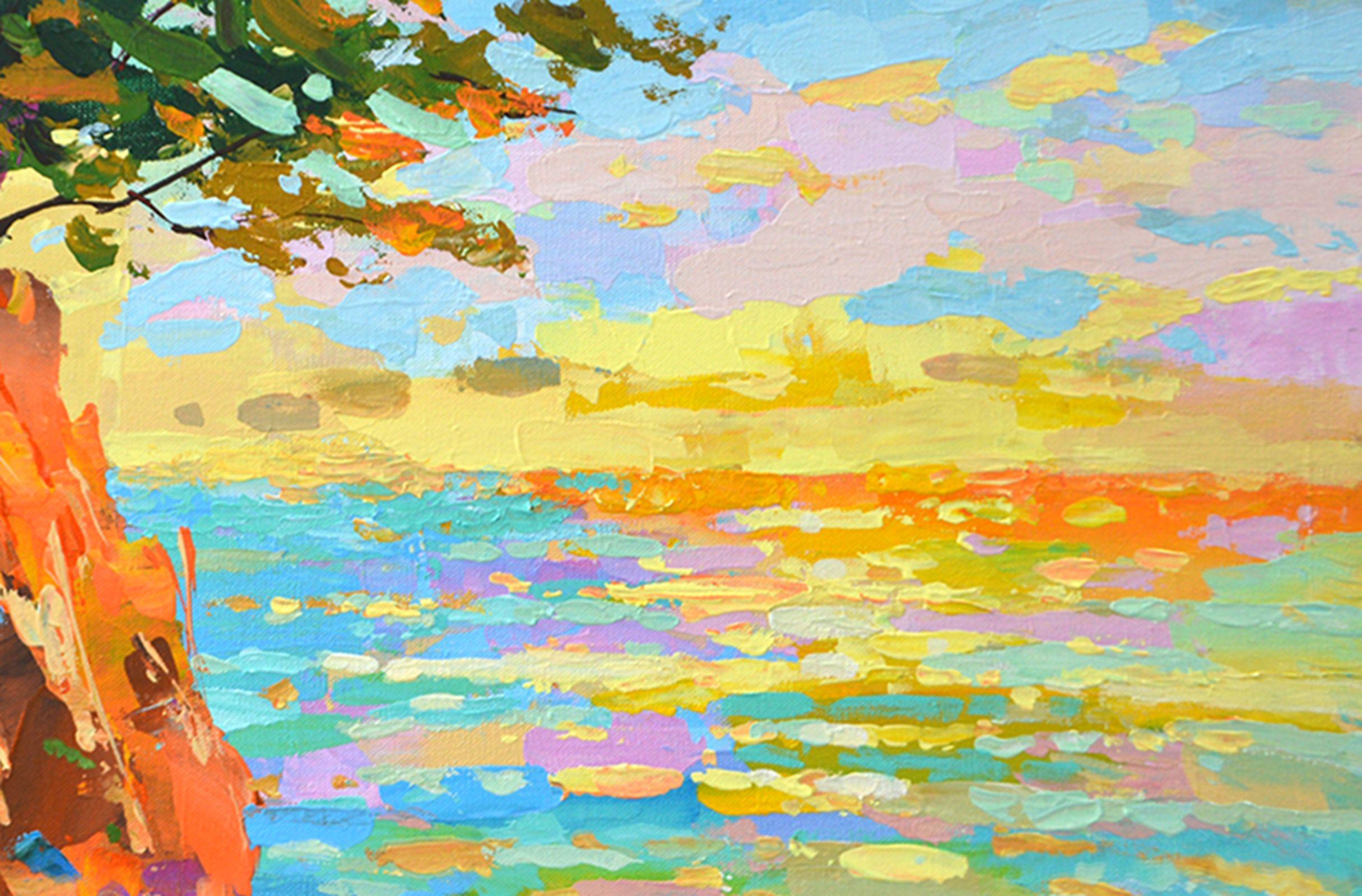 Lonely pines 2, Gemälde, Acryl auf Leinwand im Angebot 2