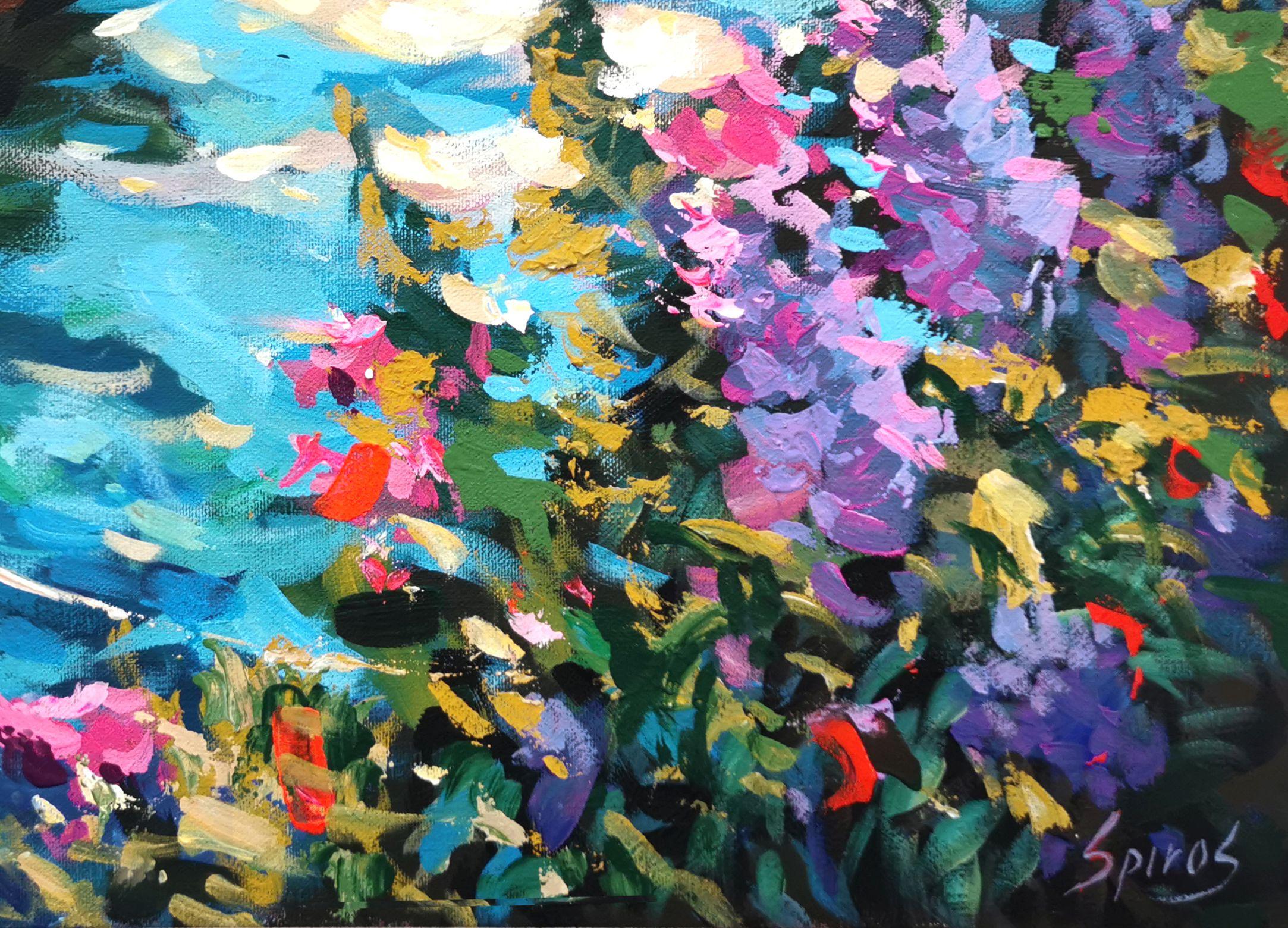 Quiet Bay, Gemälde, Acryl auf Leinwand im Angebot 1