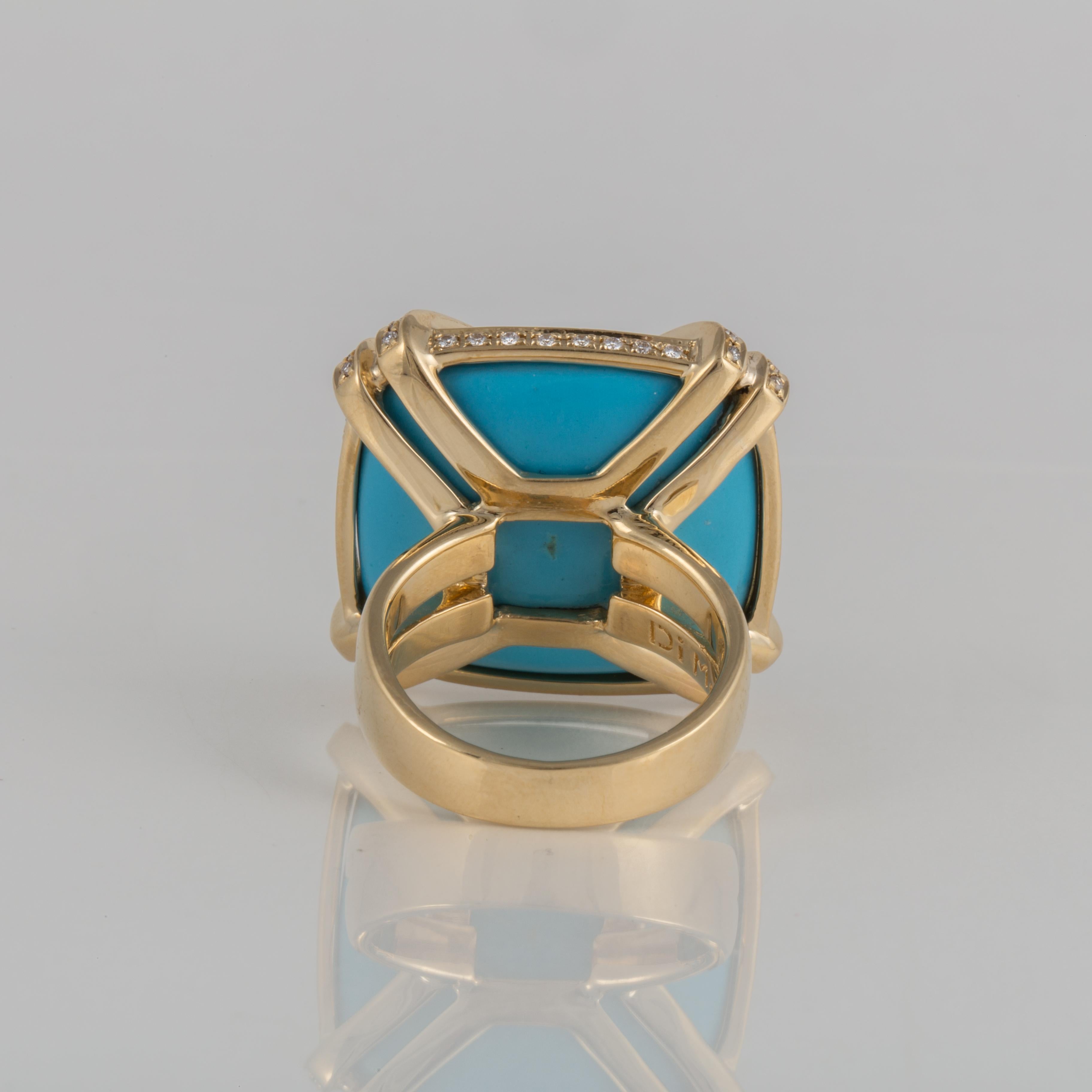 Di Modolo Favola Turquoise and Diamond Ring in 18K Gold at 1stDibs | di ...