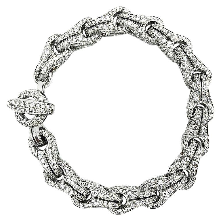 Dimodolo "Falko" 18 Karat Gold Diamant-Armband für Damen und Herren Total Bling im Angebot