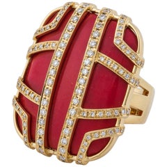 DiModolo Favola Coral and Diamond Ring