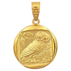 Dimos 18k Gold Athenian Owl Pendant