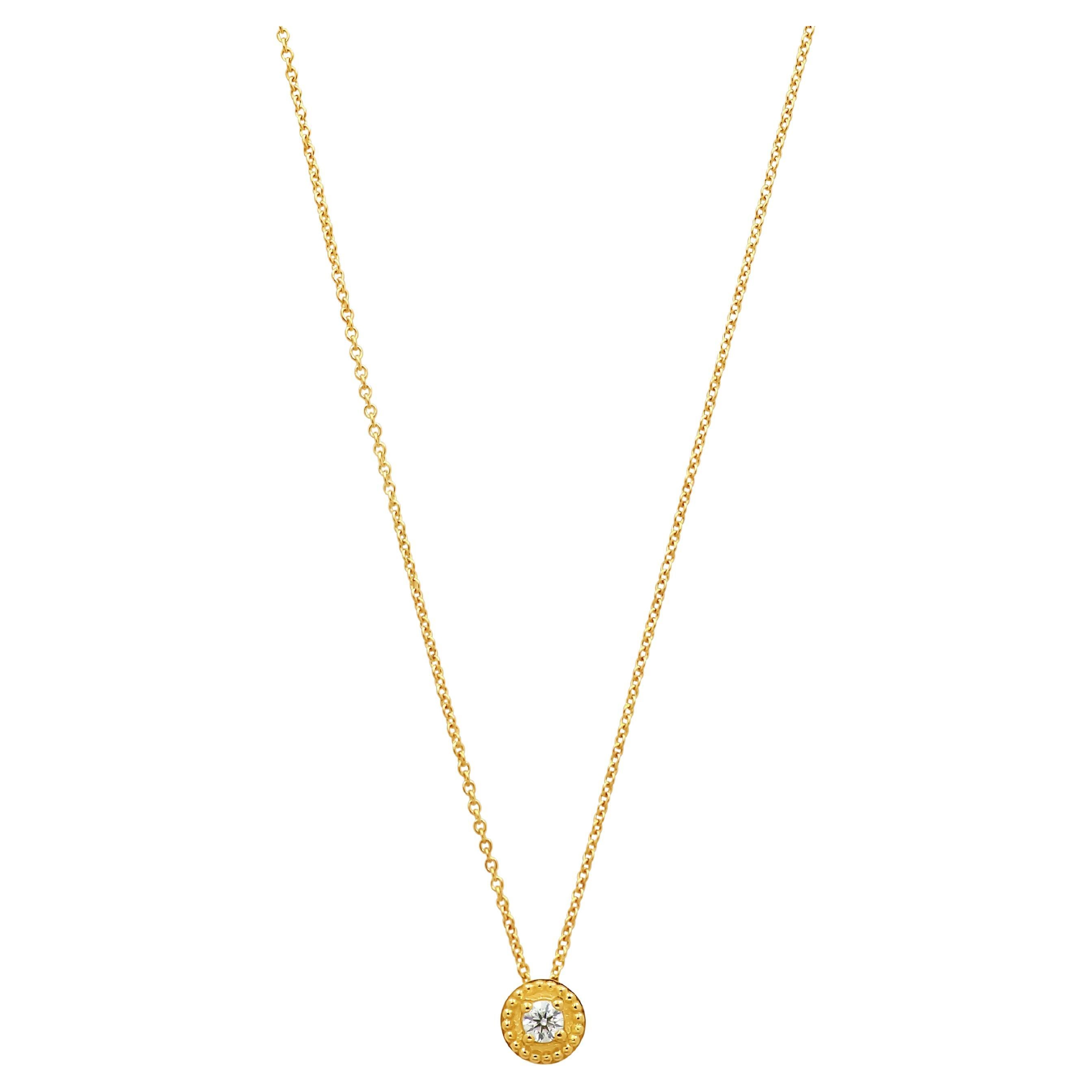 Dimos 18k Gold Balance Necklace with Diamond For Sale