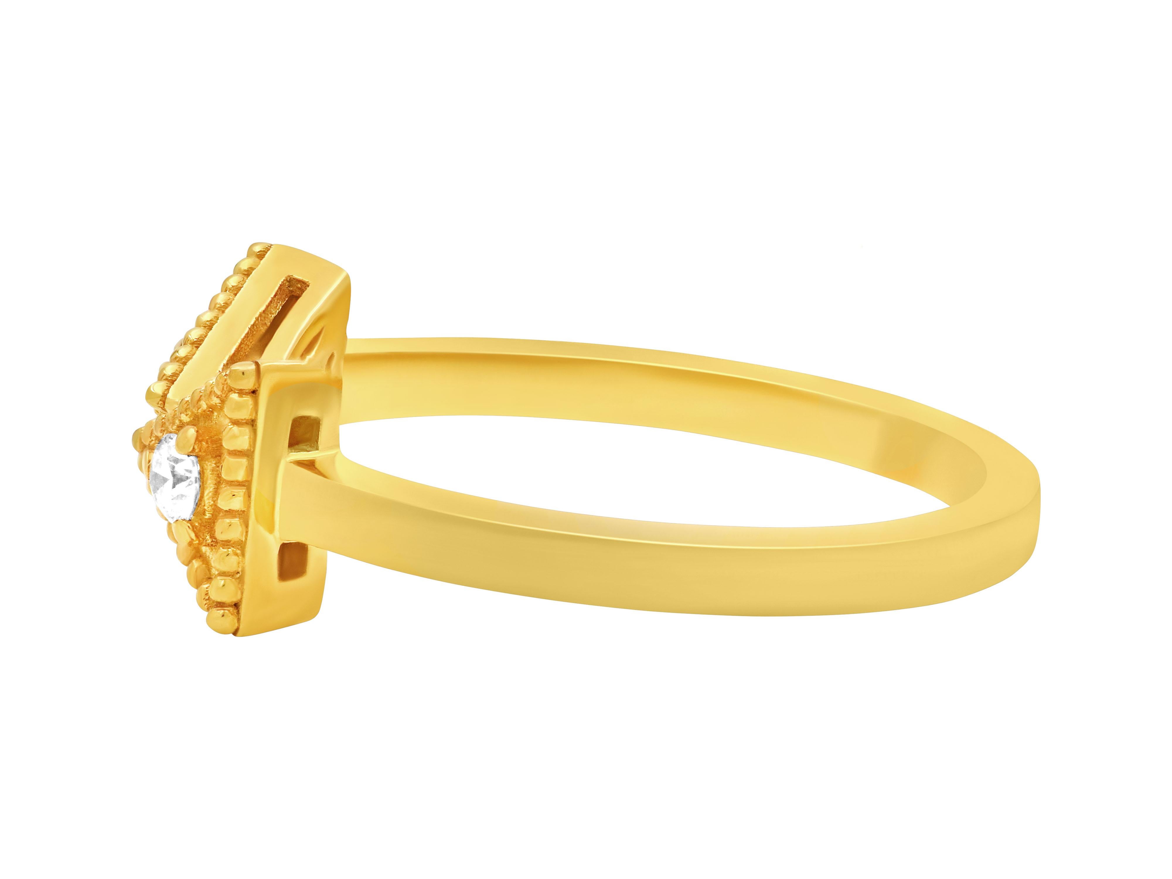 Dimos 18k Gold Balance-Ring mit Diamanten (Brillantschliff) im Angebot
