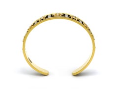Dimos 18k Gold Byzantine Cuff Bracelet with Brilliant Diamonds