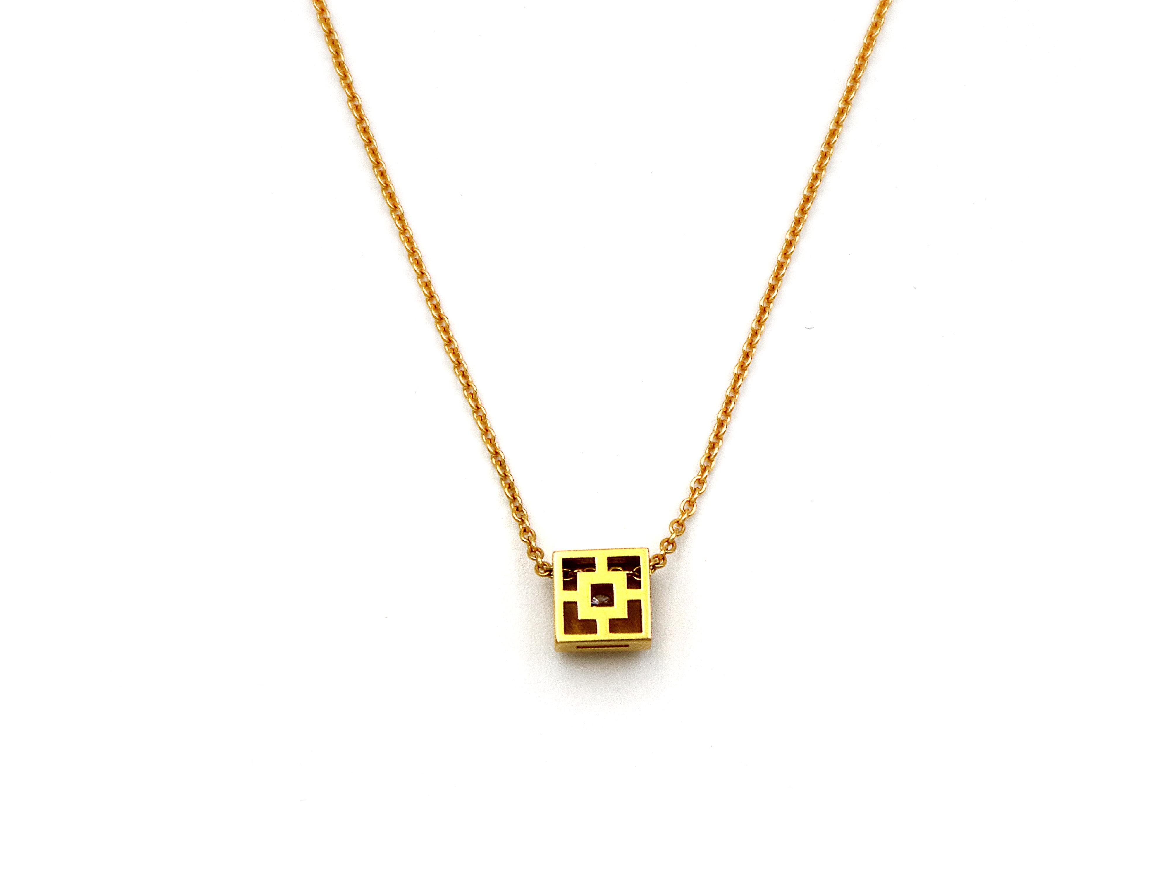 Dimos 18k Gold Diamant Neoklassische Halskette Damen im Angebot