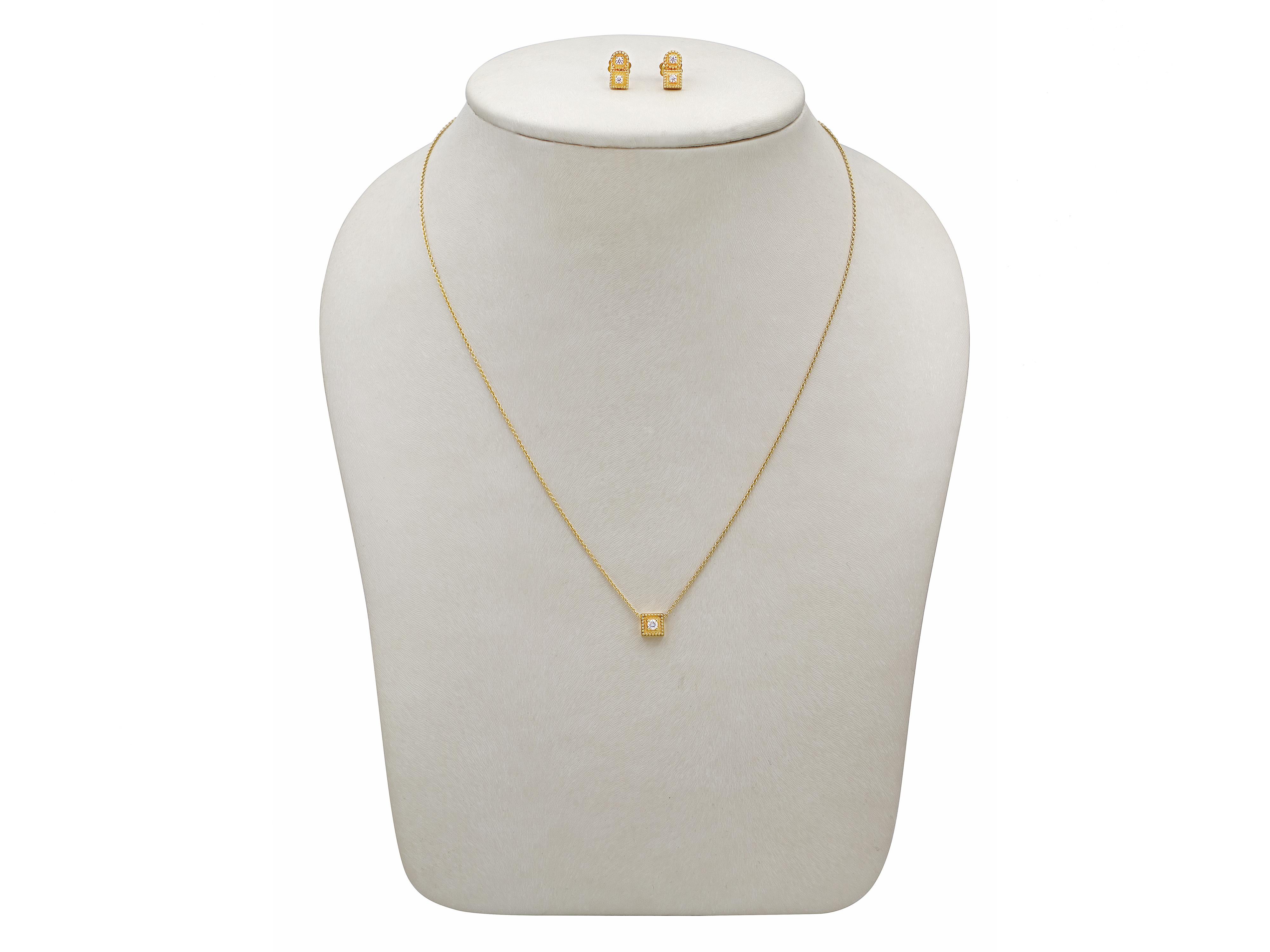 Dimos Collier néoclassique en or 18k avec diamants Pour femmes en vente