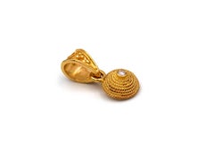 Dimos Pendentif Sfalaki en or 18K filigrané avec diamants