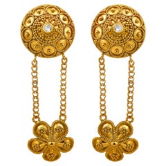 Dimos 18k Gold Neoclassic Diamonds Earrings