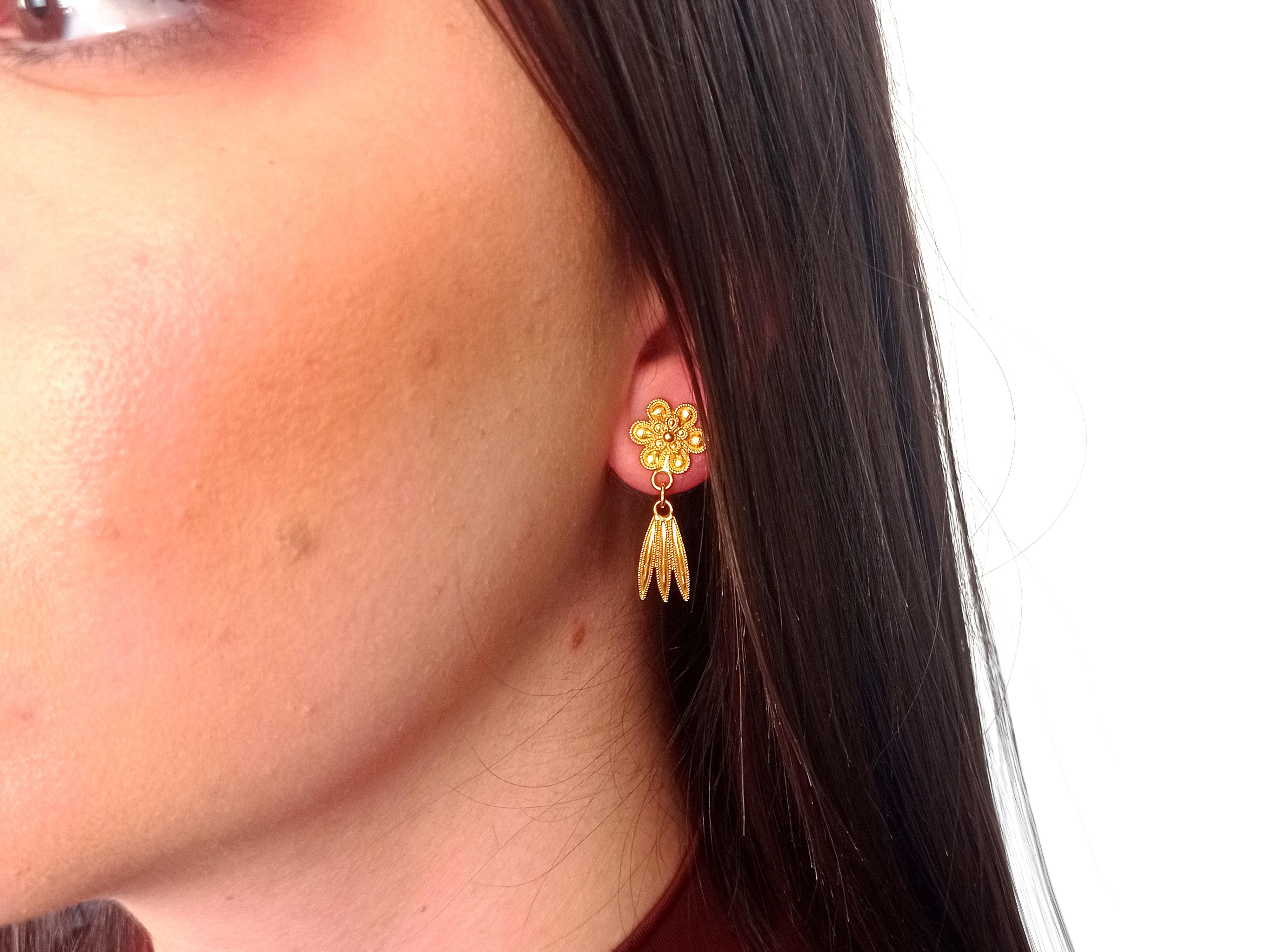 2 gram gold earrings new design