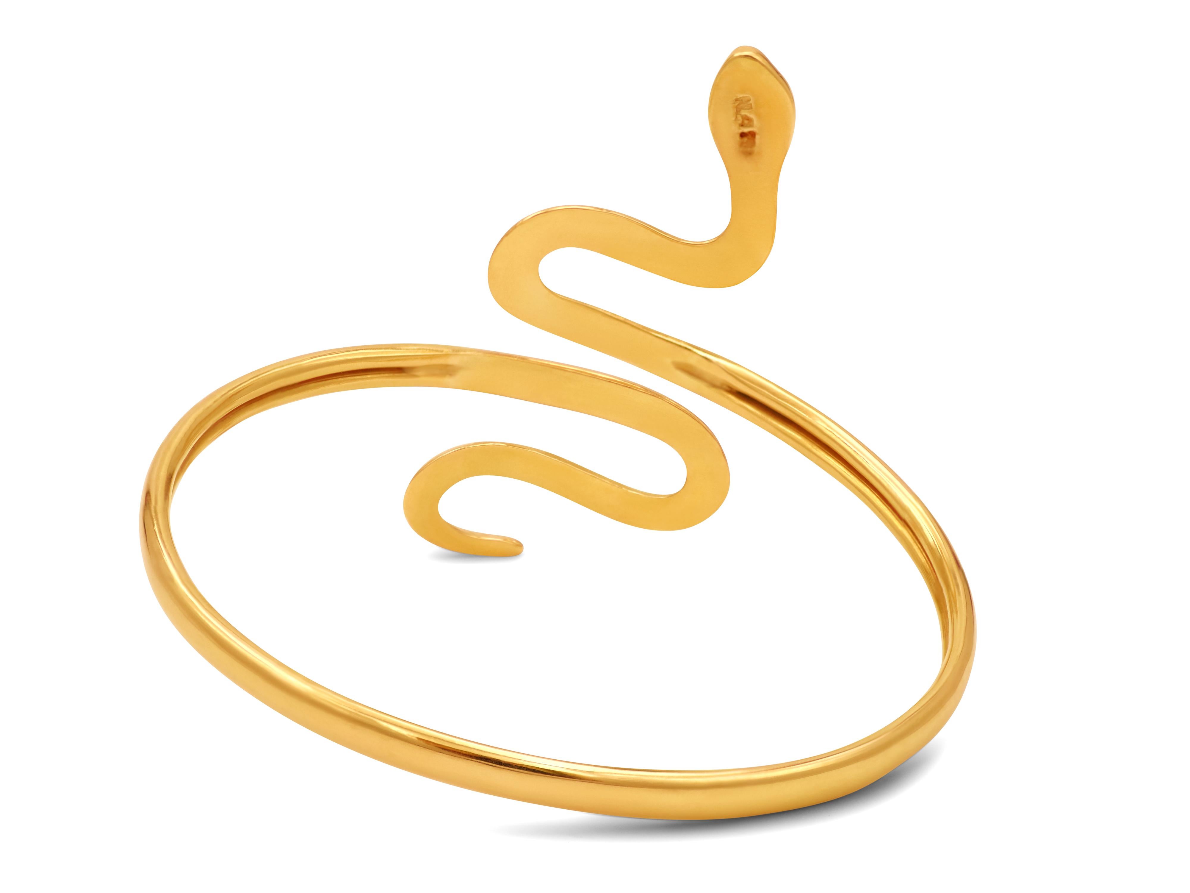 gold snake arm cuff