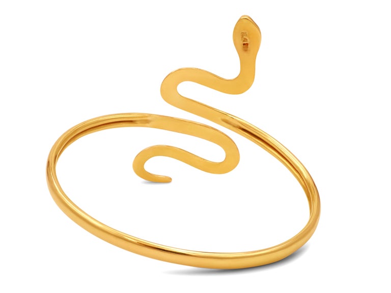 Dimos 18k Gold Snake Bracelet For Sale at 1stDibs