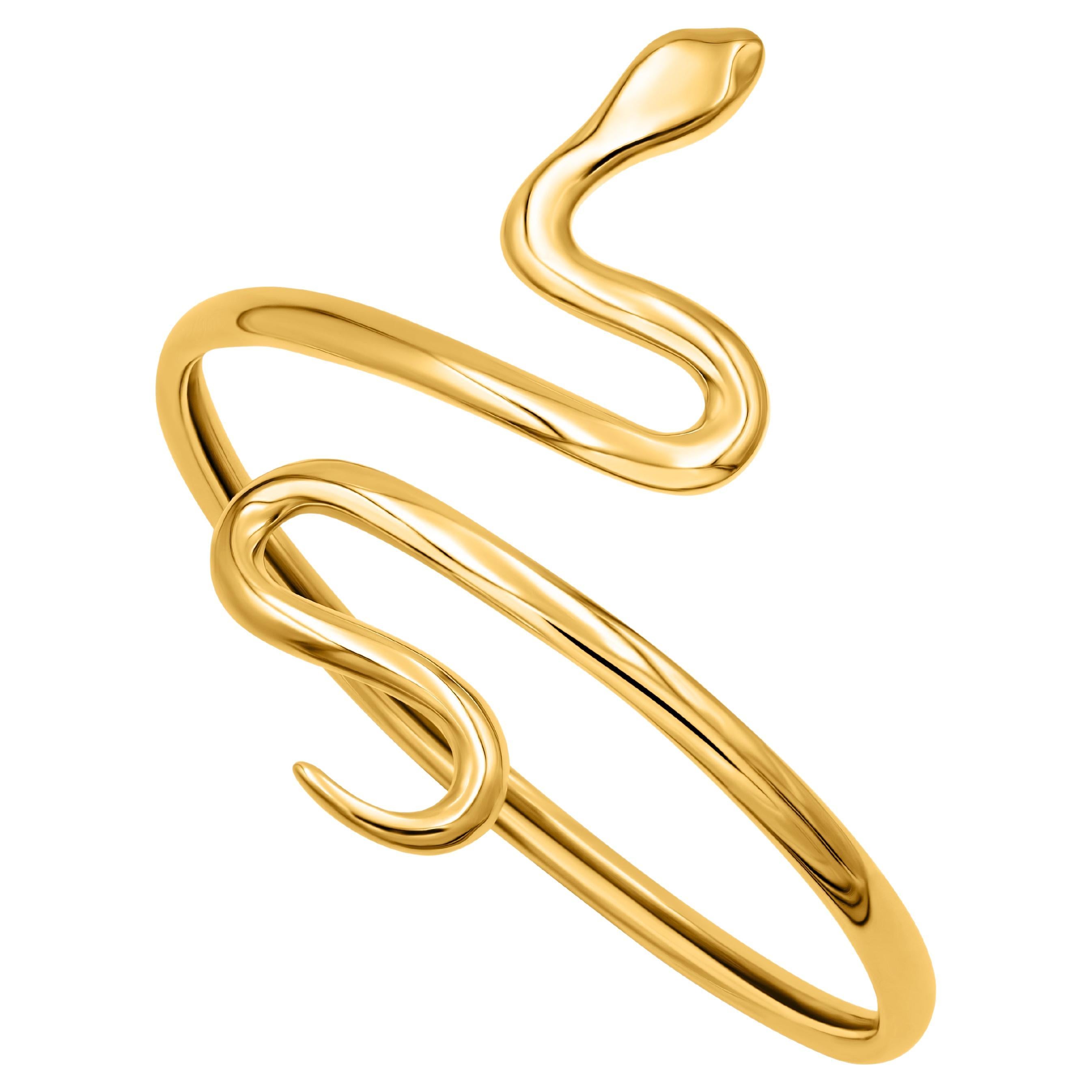 Dimos 18k Gold Snake Bracelet For Sale