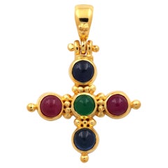 Dimos 18k Yellow Gold Classic Cocktail Cross