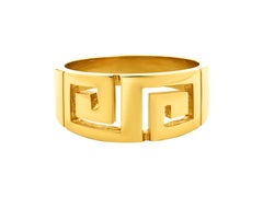 Dimos 18k Yellow Gold Greek key Ring