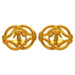 Dimos 22k Gold Ancient Greek Eros Cufflinks