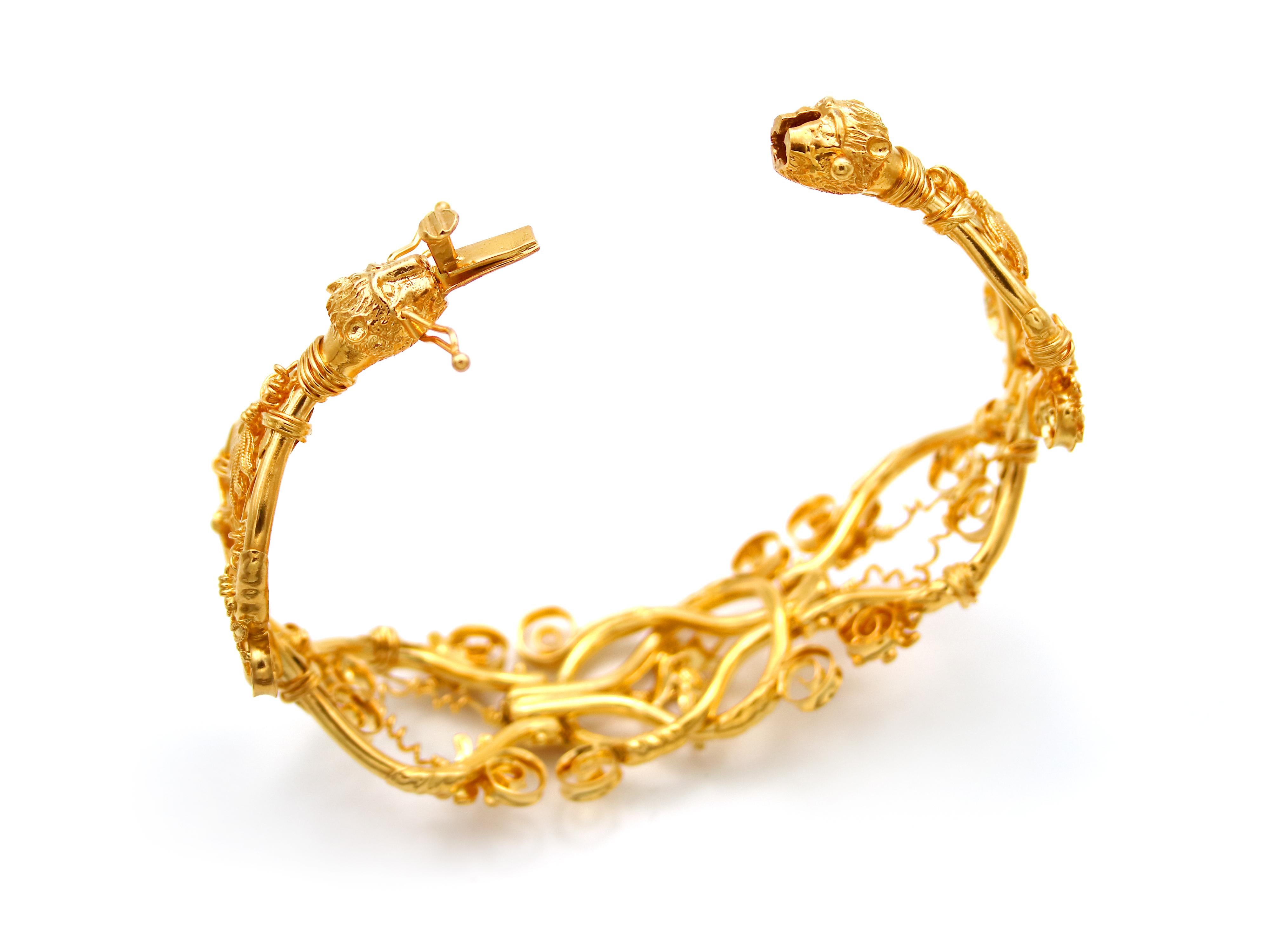 Dimos, bracelet « Eros » en or 22 carats, dieu grec antique de l'amour Pour femmes en vente