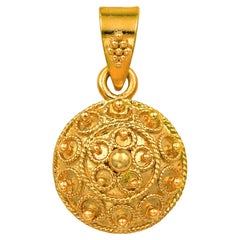 Dimos 22K Gold Filigraner Bocola-Anhänger