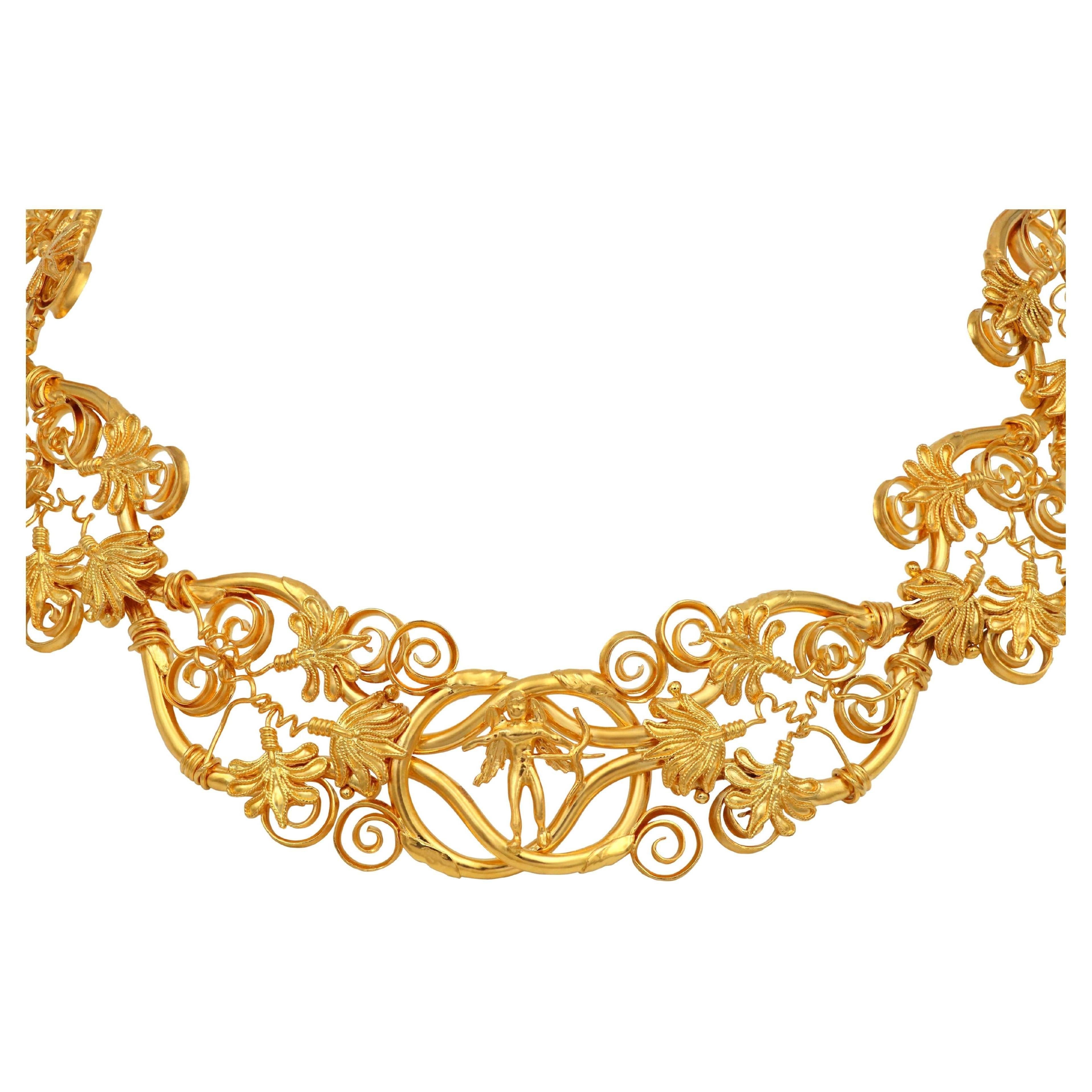Dimos 22k Gold Museum Copy God of Love "Eros" Necklace