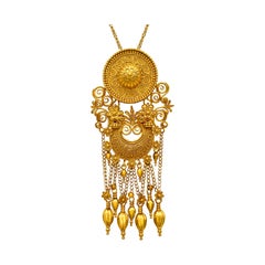 Dimos 22k Gold Museum Copy Pendant with Chain
