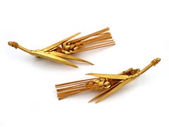 Dimos 22k Gold Museum Replica Wheat Earrings
