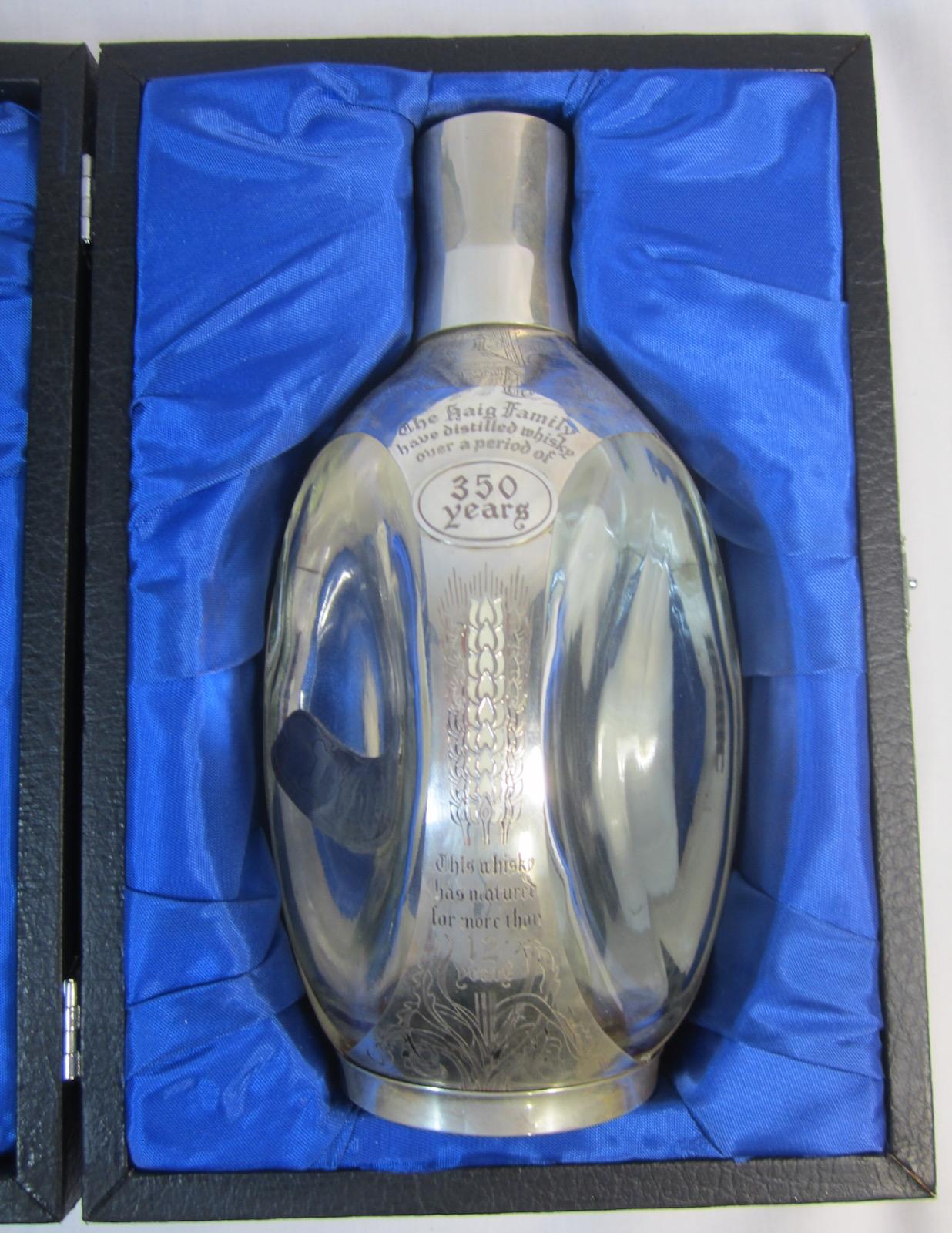 Hand-Crafted Dimple Haig Limited Edition, Sterling Silver Mounted Whisky Decanter For Sale